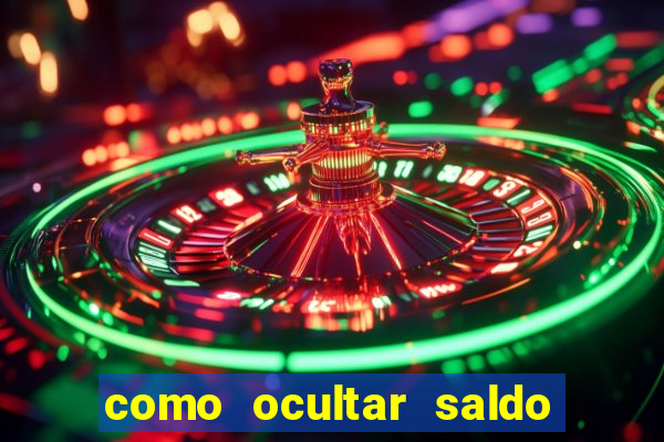 como ocultar saldo na betfair